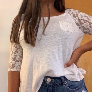 Abercrombie kids lace top